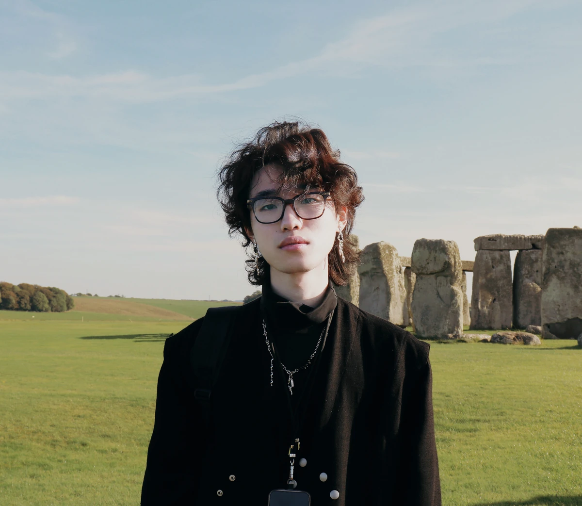 Cenyi Wang at Stonehenge