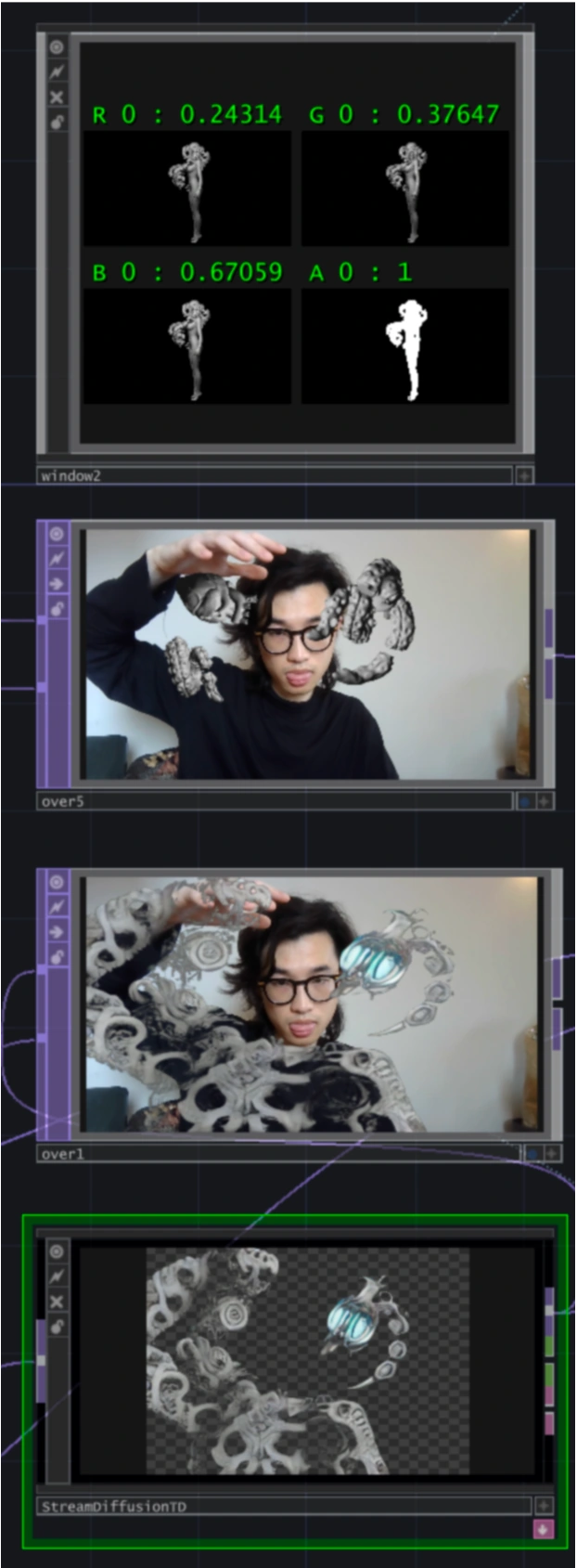 Second live tracking and generation views showing a different fashion response
